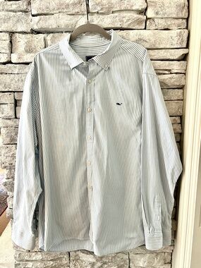 Vineyard Vines Button-Down Shirt Blue & White Strip Men’s XL